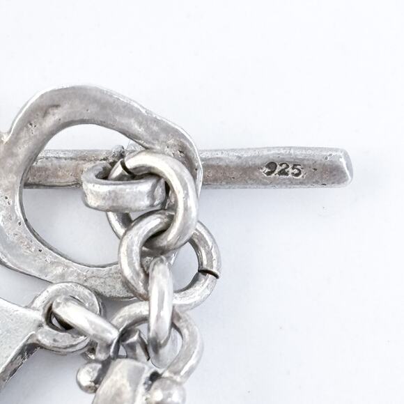 Silpada Sterling Silver 925 Smoky Quartz Crystal Beaded Bracelet 7.5" B1275 - Picture 3 of 6